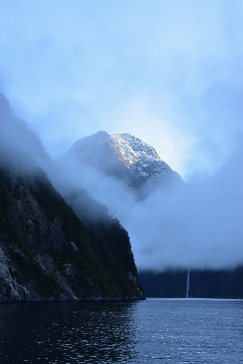 new zealand grey mountain during daytime blue